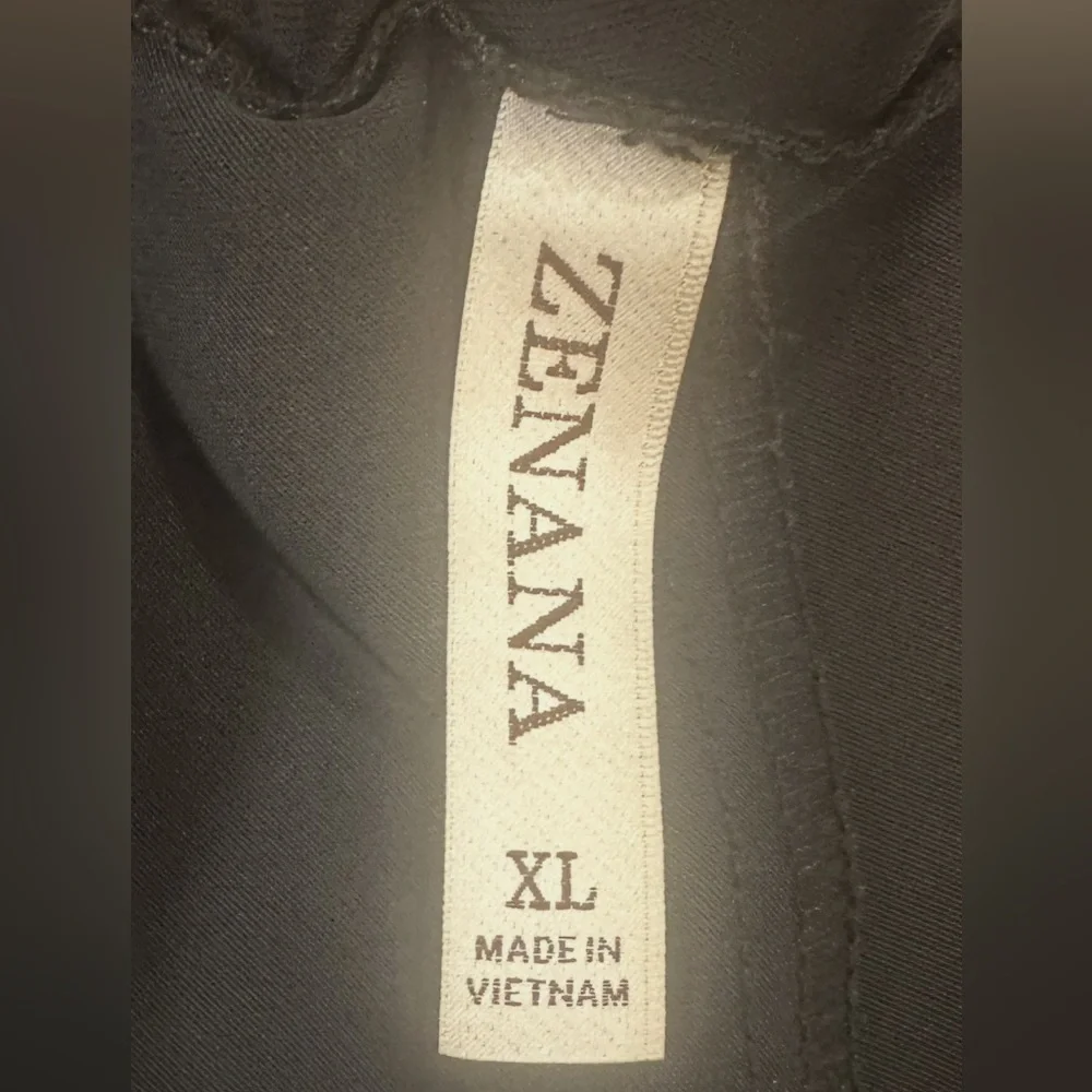 Zenana Wide Leg Pants Size XL Black High Rise Pockets Elastic Waistband At Back - Picture 7 of 12